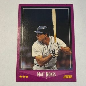 1988 Matt Nokes #15 Score Baseball Card Rookie
